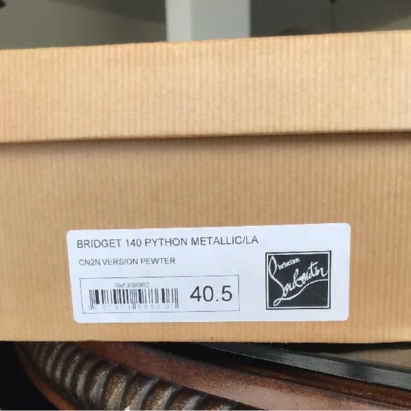 Christian Louboutin 140mm Bridget Python Lace Ankle Booties Sz 40.5 (US 10.5) - Picture 13 of 14